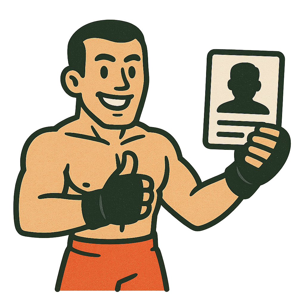 Boxer mit Zugangspass